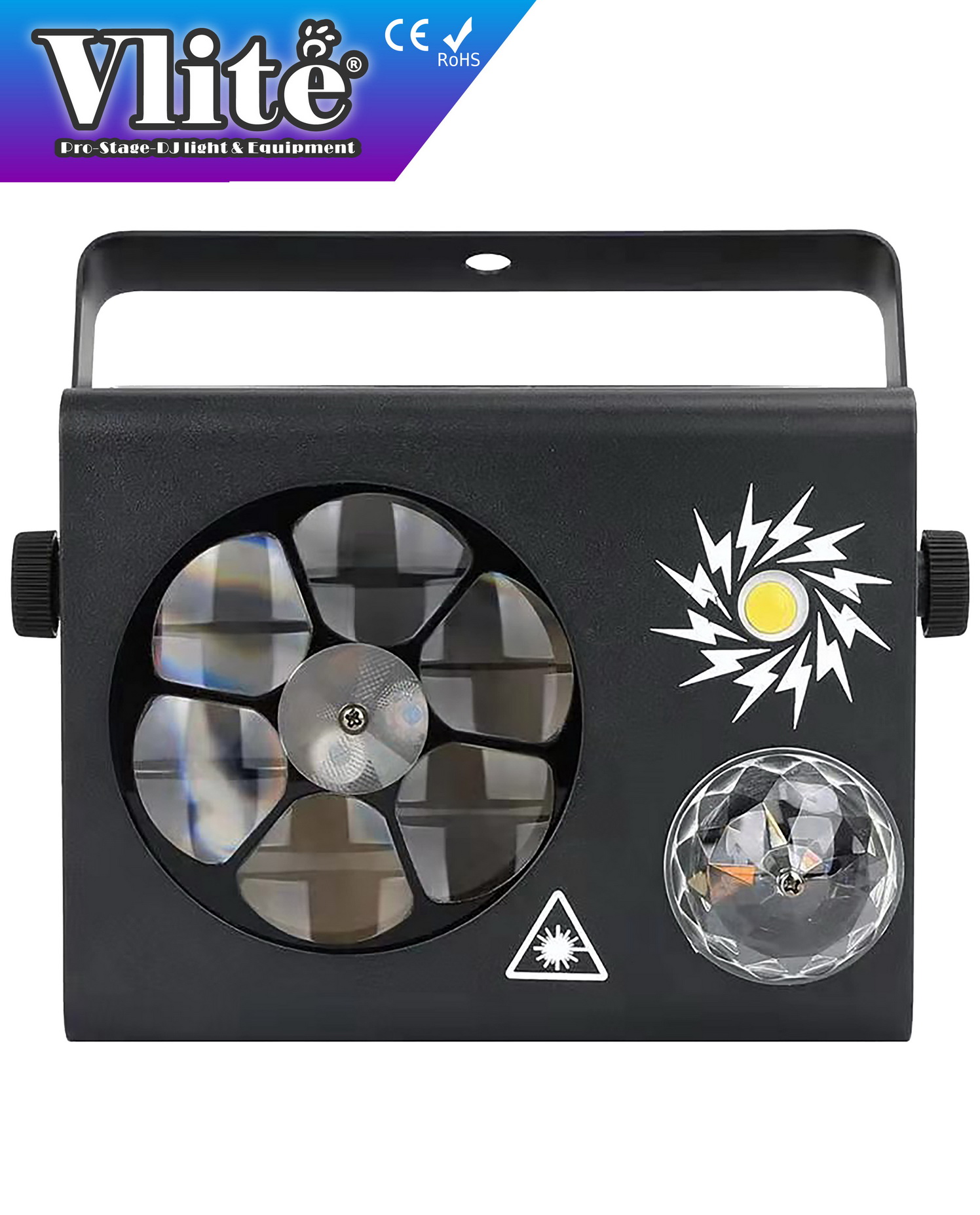 DJ-2110 - Rock Stone _ Magic Ball, GOBO, Strobe, Laser 4-in1 Mini Light